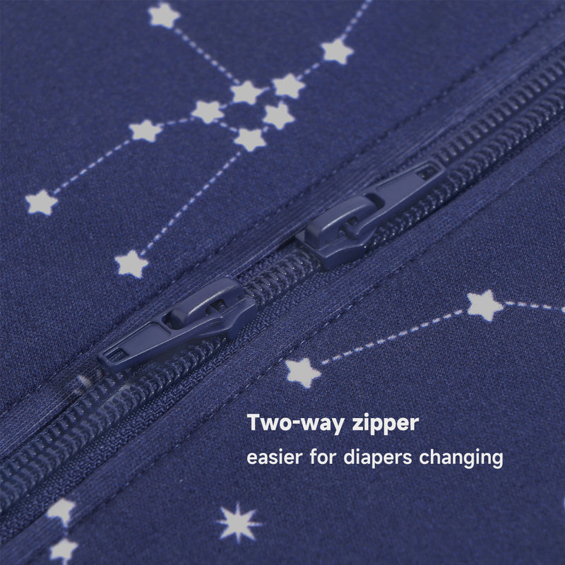 Organic Cotton Sleeveless Zip Sleep sack with legs 1.0 TOG - Constellation