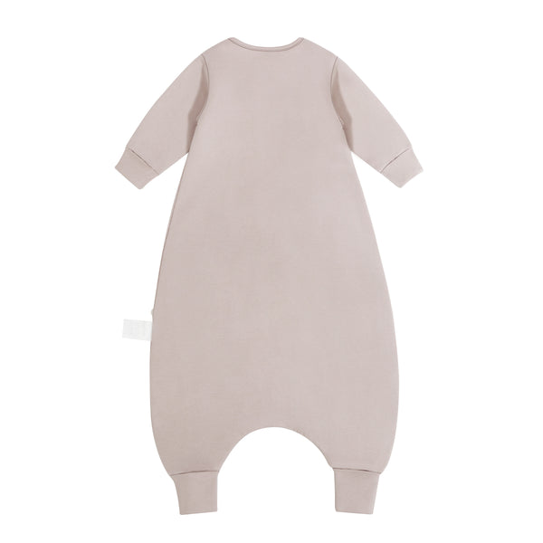 Toddler Zip Sleep Sack Organic Cotton Long Sleeve With Footie 1.0 TOG Back- Smoky Pink