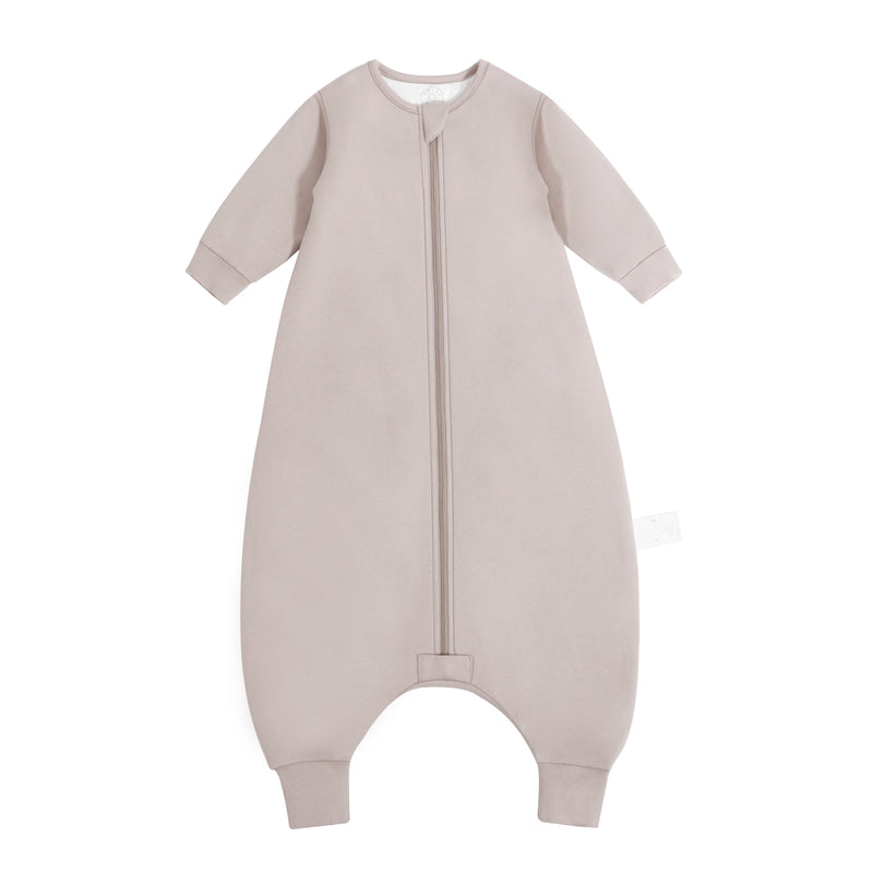 Toddler Zip Sleep Sack Organic Cotton Long Sleeve With Footie 1.0 TOG - Smoky Pink