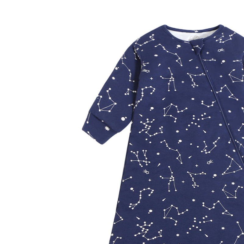 Winter Zip Sleep Sack With Sleeves 3.5 TOG Custom Embroidery - Constellation | Kaiya Angel