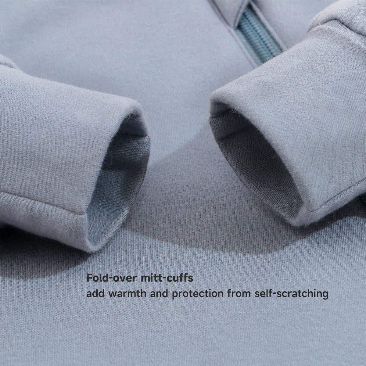 Winter Zip Sleep Sack With Sleeves 3.5 TOG - Dark Night Blue - Fold Over Cuff