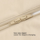 Winter Zip Sleep Sack With Sleeves 3.5 TOG Two Way Zip - Desert Beige