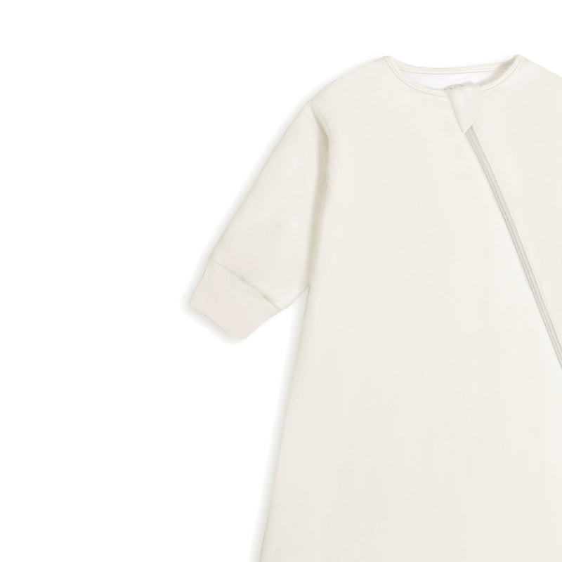 Winter Zip Sleep Sack With Sleeves 3.5 TOG Custom Embroidery - Milk White