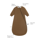 Winter Zip Sleep Sack With Sleeves 3.5 TOG - Rawhide Brown - Design Detail
