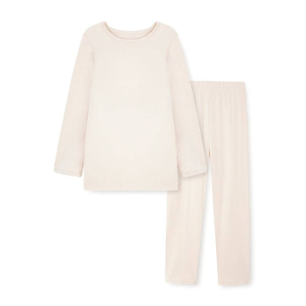 Bamboo Baby Toddler Long Sleeve Pajama Set - Creamy White