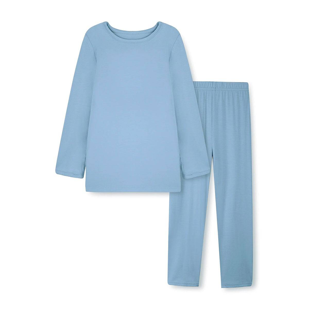 Bamboo Baby Toddler Long Sleeve Pajama Set - Grayish Blue