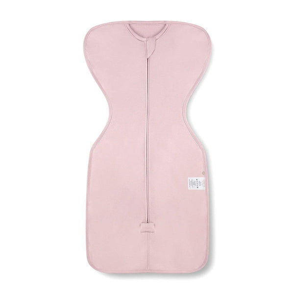 Front Opening Zip Up Swaddle - Cameo Pink