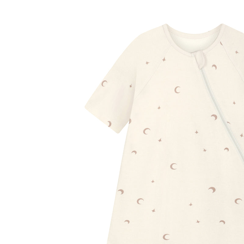 Short Sleeves Baby Sleep Sack With Mesh Cotton - Starry Night