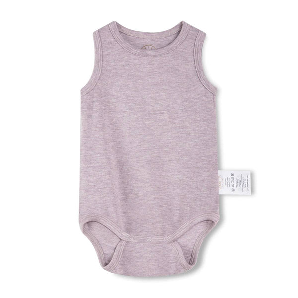 Sleeveless Snap One Piece Girl And Boy - Lilac