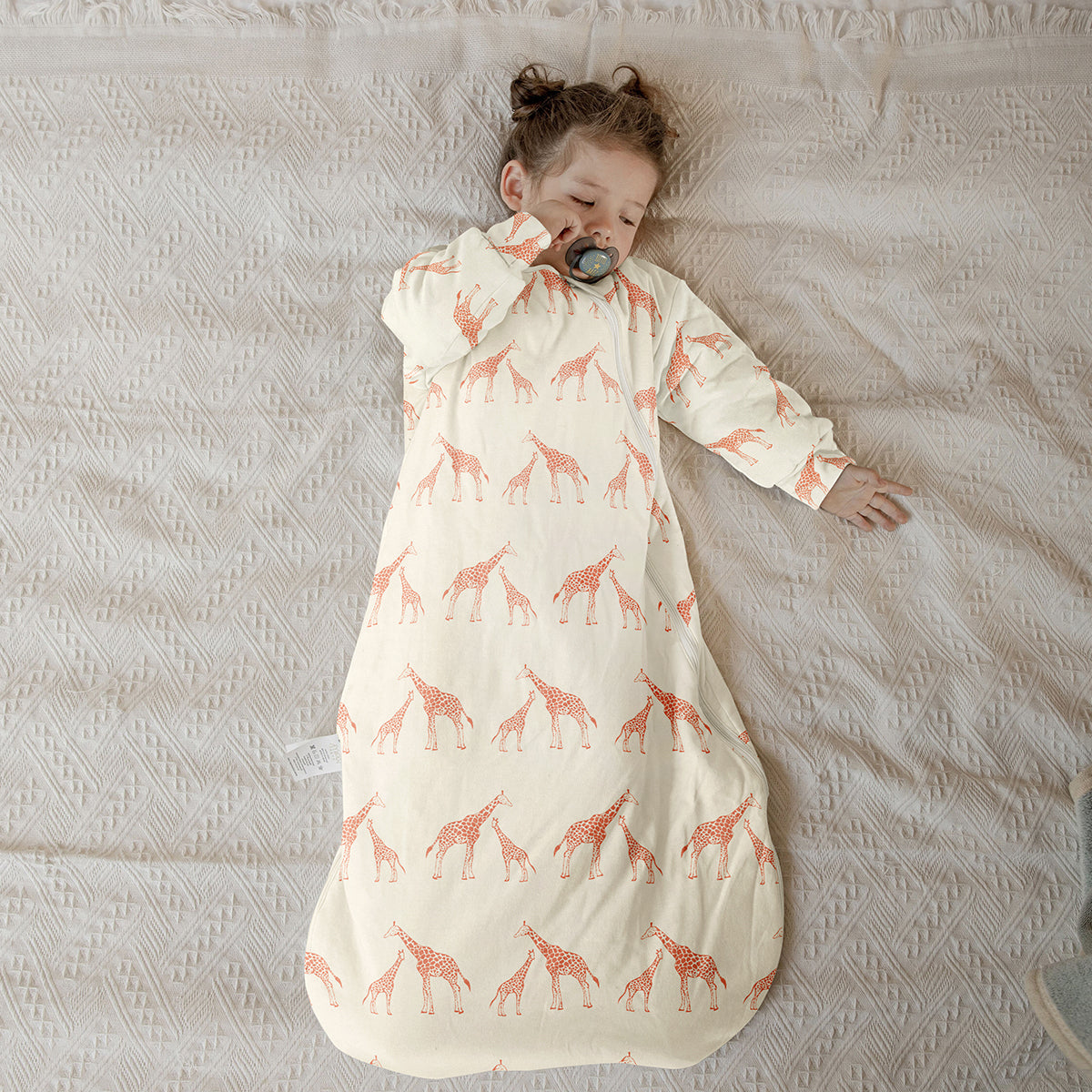 Zip Sleep Sack With Sleeves 2.5 TOG Girl - Giraffe | Kaiya Angel