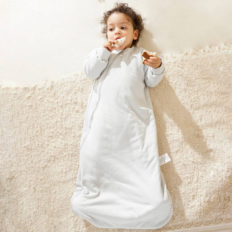 Zip Thicken 2.5 TOG Sleep Sack With Sleeves - Whisper Green