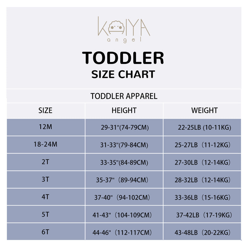 Zipper Baby Romper One Piece - Creamy White - Toddler size chart