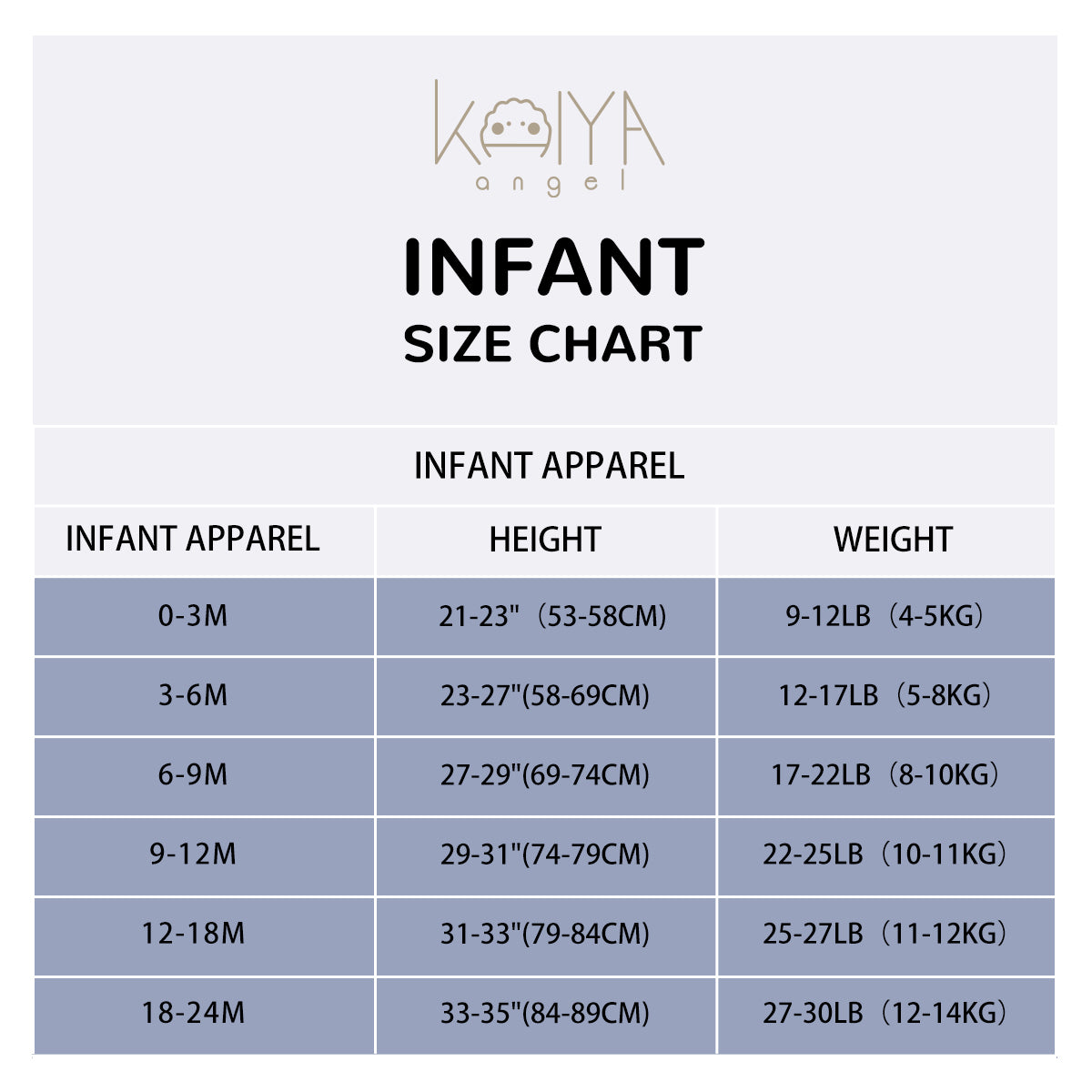 Zipper Baby Romper One Piece - Pine - infant size chart