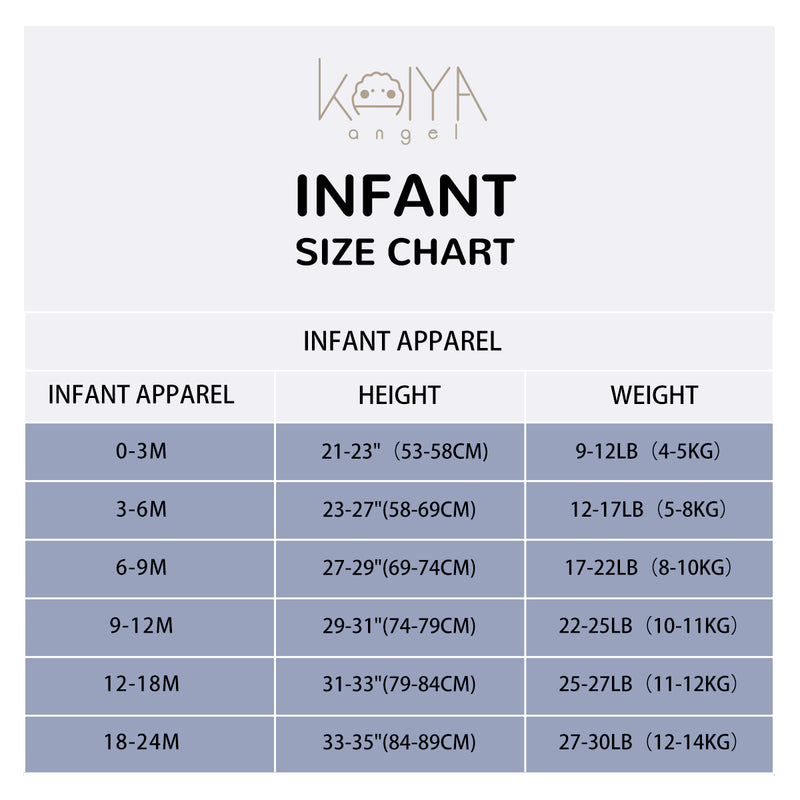 Zipper Baby Romper One Piece - Pine - infant size chart