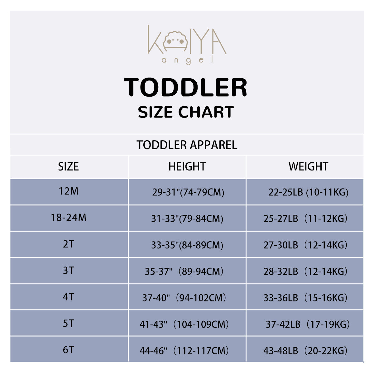 Zipper Baby Romper One Piece - Pine - toddler size chart