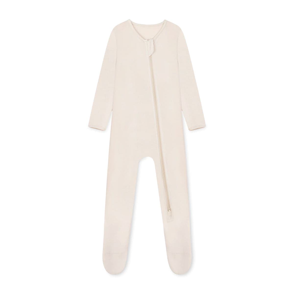 Zipper Romper Baby Footie Pajamas - Creamy White